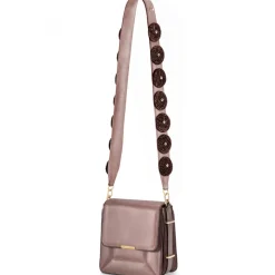 Aleksandra Badura - Candy Bag - Crocodile & Calfskin Shoulder Bag - Cocoa - Luxury High Quality Leather Bag - Avvenice