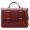 Aleksandra Badura - Candy Bag Postina - Calfskin Shoulder Bag - Marsala - Luxury High Quality Leather Bag - Avvenice