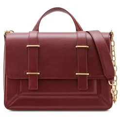 Aleksandra Badura - Candy Bag Postina - Calfskin Shoulder Bag - Marsala - Luxury High Quality Leather Bag - Avvenice