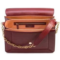 Aleksandra Badura - Candy Bag Postina - Calfskin Shoulder Bag - Marsala - Luxury High Quality Leather Bag - Avvenice