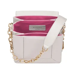 Aleksandra Badura - Candy Bag - Stingray & Calfskin Shoulder Bag - Pink and White Ice - Luxury High Quality Leather Bag - Avvenice