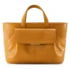 Aleksandra Badura - Cherie Bag - Calfskin Tote Bag - Pumpkin - Luxury High Quality Leather Bag - Avvenice