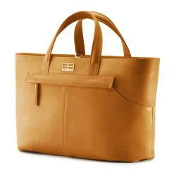 Aleksandra Badura - Cherie Bag - Calfskin Tote Bag - Pumpkin - Luxury High Quality Leather Bag - Avvenice