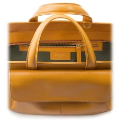 Aleksandra Badura - Cherie Bag - Calfskin Tote Bag - Pumpkin - Luxury High Quality Leather Bag - Avvenice