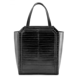 Aleksandra Badura - Clio Bag - Calfskin & Eel Bag - Carbon Black - Luxury High Quality Leather Bag - Avvenice