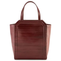 Aleksandra Badura - Clio Bag - Calfskin & Eel Bag - Marsala - Luxury High Quality Leather Bag - Avvenice
