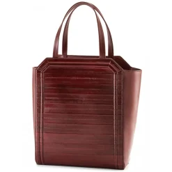 Aleksandra Badura - Clio Bag - Calfskin & Eel Bag - Marsala - Luxury High Quality Leather Bag - Avvenice