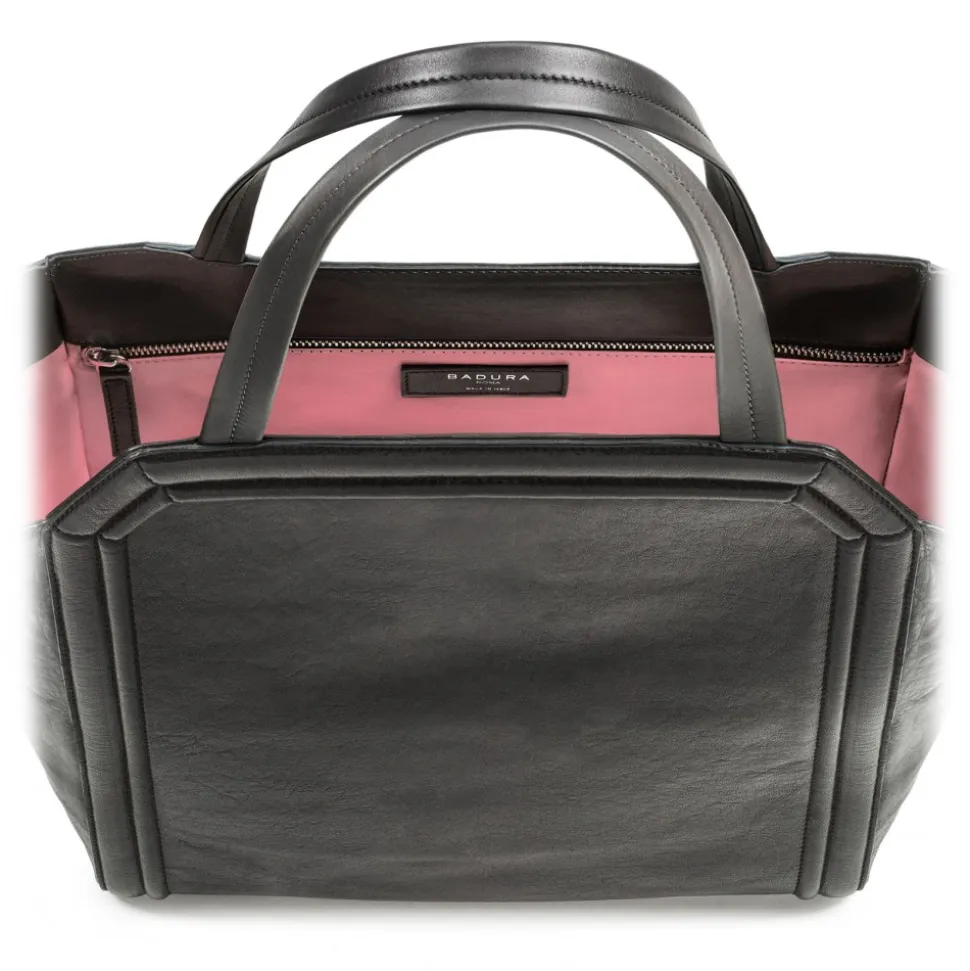 Aleksandra Badura - Clio Bag - Goatskin Bag - Carbon Black - Luxury High Quality Leather Bag - Avvenice