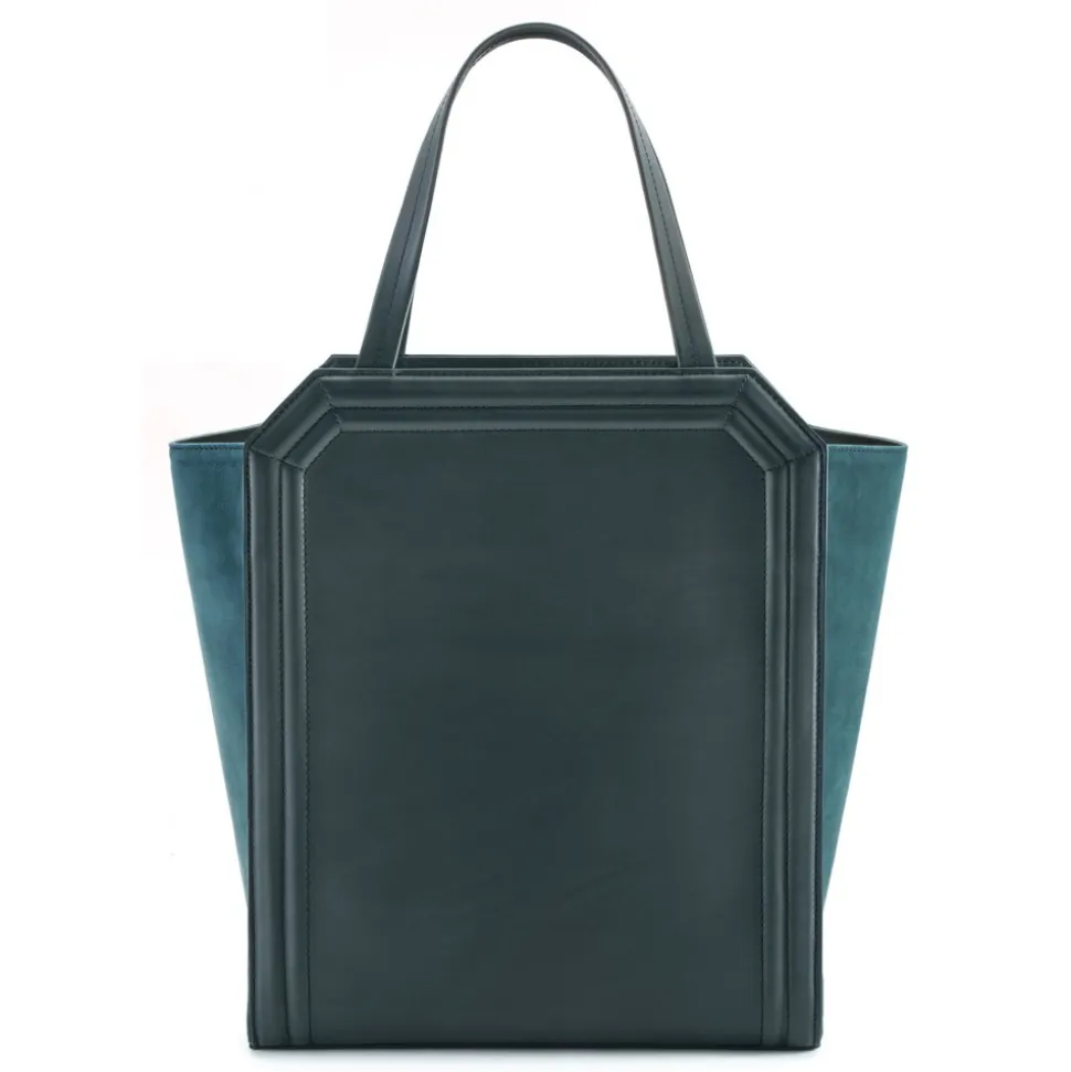 Aleksandra Badura - Clio Bag - Calfskin Bag - Teal - Luxury High Quality Leather Bag - Avvenice