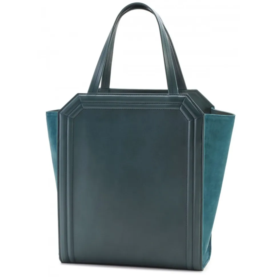 Aleksandra Badura - Clio Bag - Calfskin Bag - Teal - Luxury High Quality Leather Bag - Avvenice