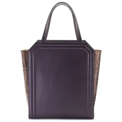 Aleksandra Badura - Clio Bag - Calfskin & Snake Bag - Purple - Luxury High Quality Leather Bag - Avvenice