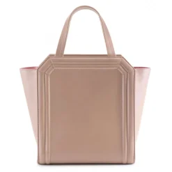 Aleksandra Badura - Clio Mini Bag - Calfskin Shopper Bag - Blush - Luxury High Quality Leather Bag - Avvenice