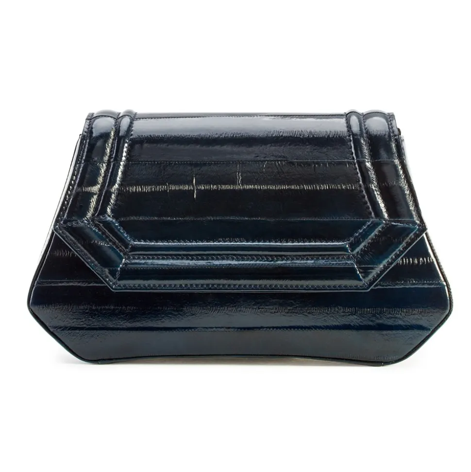 Aleksandra Badura - Etoile Bag - Eel Shoulder Bag - Midnight Blue - Luxury High Quality Leather Bag - Avvenice