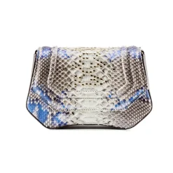 Aleksandra Badura - Etoile Mini Bag - Python Shoulder Bag - Grey & Iris - Luxury High Quality Leather Bag - Avvenice