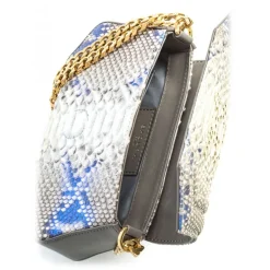 Aleksandra Badura - Etoile Mini Bag - Python Shoulder Bag - Grey & Iris - Luxury High Quality Leather Bag - Avvenice