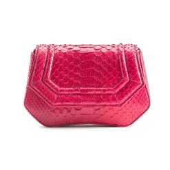 Aleksandra Badura - Etoile Mini Bag - Python Shoulder Bag - Fuchsia - Luxury High Quality Leather Bag - Avvenice