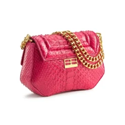 Aleksandra Badura - Etoile Mini Bag - Python Shoulder Bag - Fuchsia - Luxury High Quality Leather Bag - Avvenice