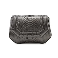 Aleksandra Badura - Etoile Mini Bag - Python Shoulder Bag - Graphite - Luxury High Quality Leather Bag - Avvenice