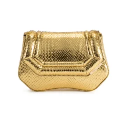 Aleksandra Badura - Etoile Mini Bag - Python Shoulder Bag - Gold - Luxury High Quality Leather Bag - Avvenice