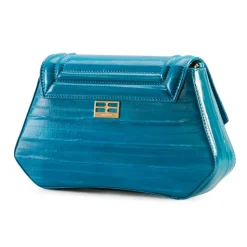 Aleksandra Badura - Etoile Bag - Eel Shoulder Bag - Himalaya Blue - Luxury High Quality Leather Bag - Avvenice