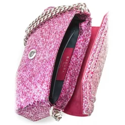 Aleksandra Badura - Etoile Mini Bag - Python Shoulder Bag - Fuchsia Iris - Luxury High Quality Leather Bag - Avvenice