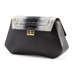 Aleksandra Badura - Etoile Bag - Python Shoulder Bag - Black & White - Luxury High Quality Leather Bag - Avvenice