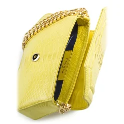 Aleksandra Badura - Etoile Mini Bag - Python Shoulder Bag - Lemon - Luxury High Quality Leather Bag - Avvenice