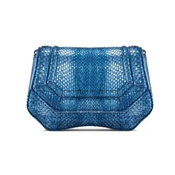 Aleksandra Badura - Etoile Mini Bag - Python Shoulder Bag - Blue Cosmo - Luxury High Quality Leather Bag - Avvenice