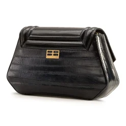 Aleksandra Badura - Etoile Bag - Eel Shoulder Bag - Carbon Black - Luxury High Quality Leather Bag - Avvenice