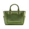 Aleksandra Badura - Ladylike Mini Bag - Calfskin Top-Handle Tote Bag - Olive - Luxury High Quality Leather Bag - Avvenice