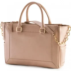 Aleksandra Badura - Ladylike Medium Bag - Calfskin Top-Handle Tote Bag - Blush - Luxury High Quality Leather Bag - Avvenice
