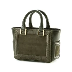 Aleksandra Badura - Ladylike Mini Bag - Calfskin & Python Top-Handle Tote Bag - Olive - Luxury High Quality Leather Bag - Avvenice