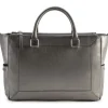 Aleksandra Badura - Ladylike Medium Bag - Calfskin Top-Handle Tote Bag - Graphite - Luxury High Quality Leather Bag - Avvenice