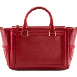 Aleksandra Badura - Ladylike Bag - Goatskin Top-Handle Tote Bag - Red - Luxury High Quality Leather Bag - Avvenice