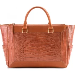 Aleksandra Badura - Ladylike Medium Bag - Alligator & Calfskin Top-Handle Tote Bag - Deep Teal - Luxury High Quality Leather Bag - Avvenice