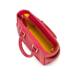 Aleksandra Badura - Ladylike Mini Bag - Calfskin Top-Handle Tote Bag - Fuchsia - Luxury High Quality Leather Bag - Avvenice