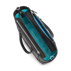 Aleksandra Badura - Ladylike Bag - Goatskin & Python Top-Handle Tote Bag - Onyx - Luxury High Quality Leather Bag - Avvenice