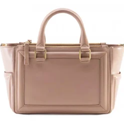 Aleksandra Badura - Ladylike Bag - Calfskin Top-Handle Tote Bag - Blush - Luxury High Quality Leather Bag - Avvenice