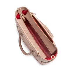 Aleksandra Badura - Ladylike Bag - Calfskin Top-Handle Tote Bag - Blush - Luxury High Quality Leather Bag - Avvenice