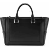 Aleksandra Badura - Ladylike Medium Bag - Calfskin Top-Handle Tote Bag - Onyx - Luxury High Quality Leather Bag - Avvenice