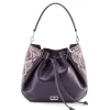 Aleksandra Badura - Lucky Bucket Bag - Bucket Bag in Python - Purple - Luxury High Quality Leather Bag - Avvenice