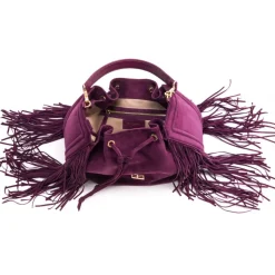 Aleksandra Badura - Lucky Bucket Bag - Fringe Bucket Bag - Rose Richelieu - Luxury High Quality Leather Bag - Avvenice