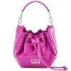 Aleksandra Badura - Lucky Bucket Bag Mini - Bucket Bag in Python - Orchid - Luxury High Quality Leather Bag - Avvenice