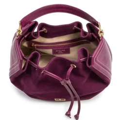 Aleksandra Badura - Lucky Bucket Bag - Bucket Bag in Calfskin and Suede - Rose Richelieu - Luxury High Quality Leather Bag - Avvenice