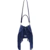 Aleksandra Badura - Lucky Bucket Bag Medium - Fringe Bucket Bag Medium - Blu China - Luxury High Quality Leather Bag - Avvenice