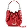 Aleksandra Badura - Lucky Bucket Bag Mini - Bucket Bag in Python - Red - Luxury High Quality Leather Bag - Avvenice