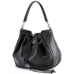 Aleksandra Badura - Lucky Bucket Bag - Bucket Bag in Goatskin Leather - Onyx - Luxury High Quality Leather Bag - Avvenice