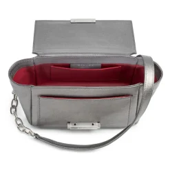 Aleksandra Badura - Luisa Mini Bag - Goatskin Shoulder Bag - Graphite - Luxury High Quality Leather Bag - Avvenice