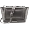Aleksandra Badura - Luisa Bag - Goatskin Shoulder Bag - Graphite - Luxury High Quality Leather Bag - Avvenice