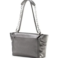 Aleksandra Badura - Luisa Bag - Goatskin Shoulder Bag - Graphite - Luxury High Quality Leather Bag - Avvenice